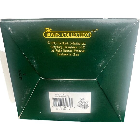 VINTAGE 1993 Boyds Bears & Friends The Bearstone Collection Wanda & Gert #227719 - Picture 14 of 16